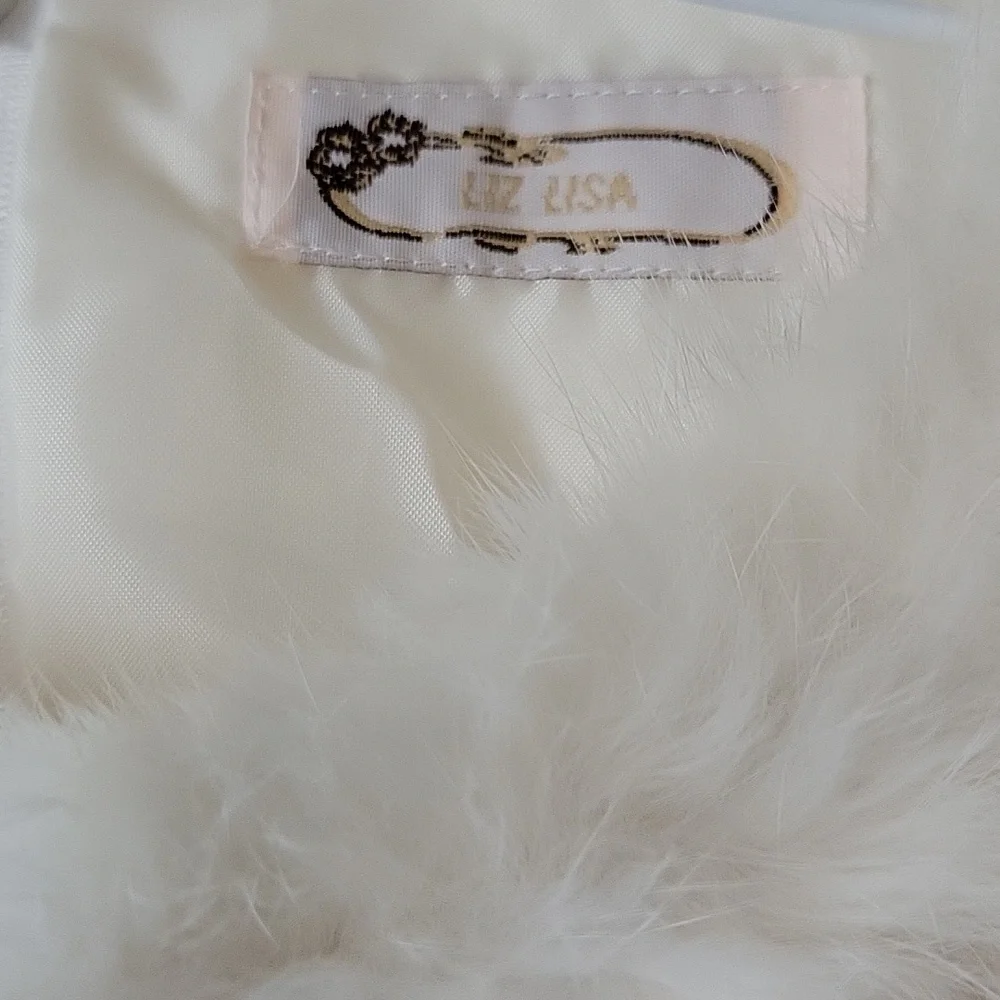Liz Lisa Littles Girls Sz. 9 Dress White Soft Lined Holiday Formal Winter Cream - Picture 2 of 8
